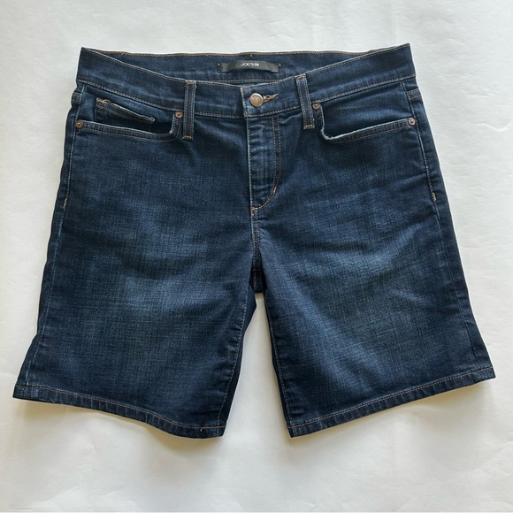 Joe’s Jeans Chrissy Bermuda Shorts Women’s 28 Dark Wash Mid Rise Stretch Denim - Picture 1 of 7